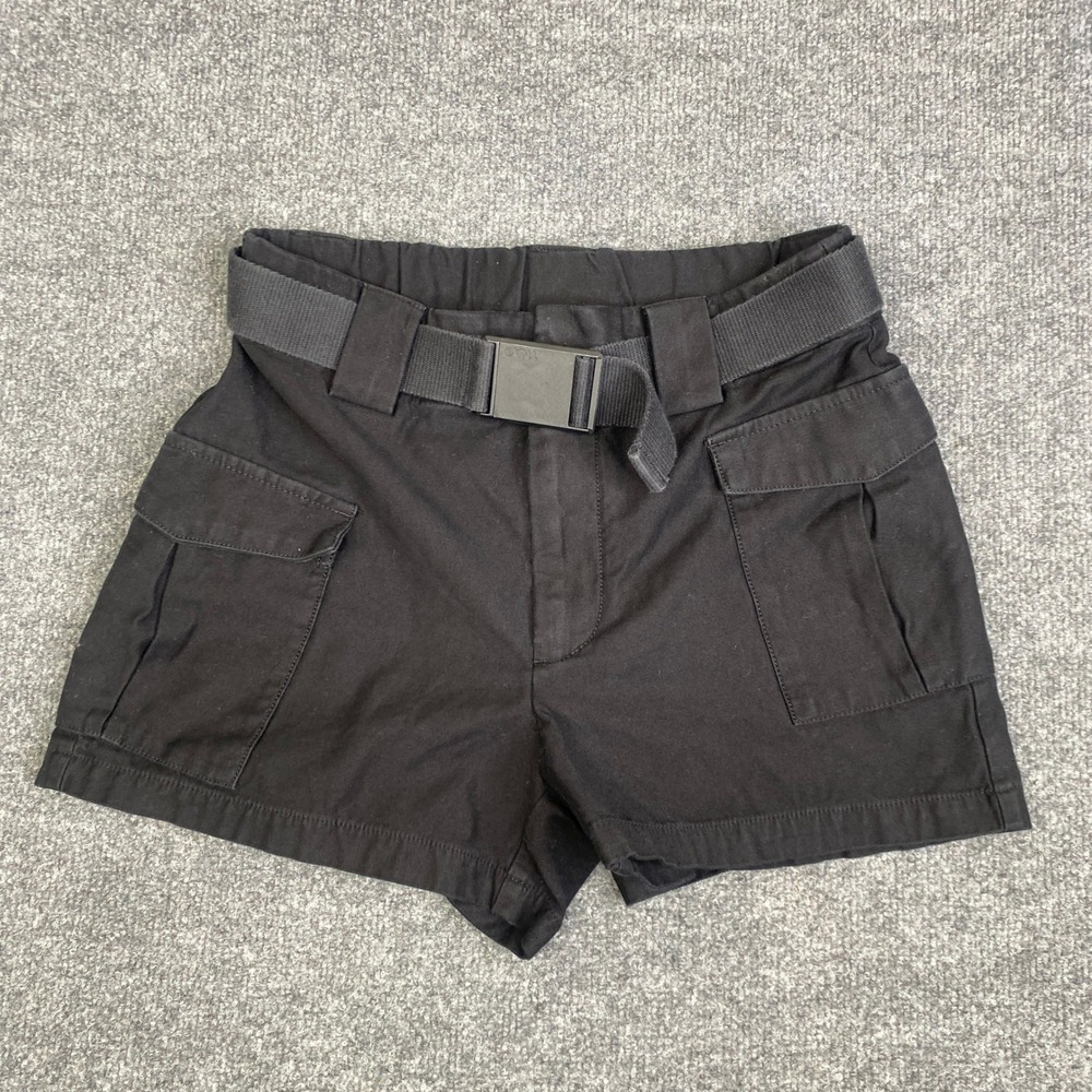TNA Surplus Division Black Cargo Shorts with Belt Women Size Small